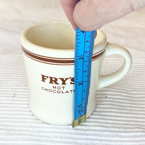 FRY'S HOT CHOCOLATE Mug by Duraline Grindley Hotelware CO England Honey Glaze - Picture 3 of 12